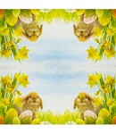 SERVIETTE LAPIN ET OEUFS DE PAQUES