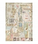 PAPIER DE RIZ A4 LOVE ART 21 X 29.7 DFSA4438 STAMPERIA