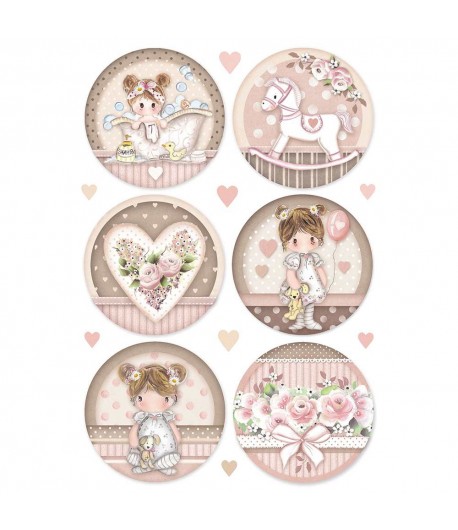 PAPIER DE RIZ A4 LITTLE GIRL 21 X 29.7 DFSA4451 STAMPERIA