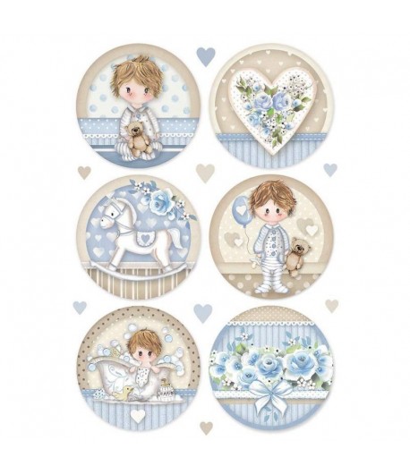 PAPIER DE RIZ A4 LITTLE BOY 21 X 29.7 DFSA4453 STAMPERIA
