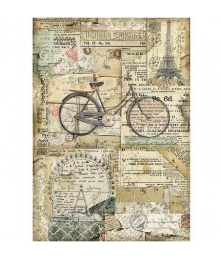 PAPIER DE RIZ A4 VELO 21 X 29.7 DFSA4458 STAMPERIA