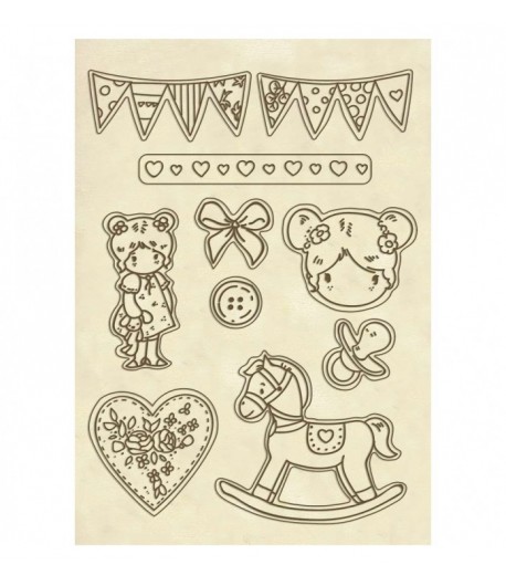 FORMES BOIS A5 LITTLE GIRL KLSP068 STAMPERIA