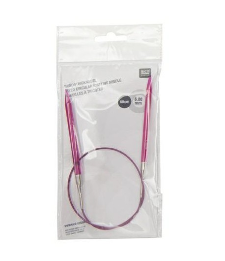 AIGUILLES CIRCULAIRES ALU 6MM - 80 CM