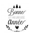 TAMPON BOIS ROND - BONNE ET HEUREUSE ANNEE