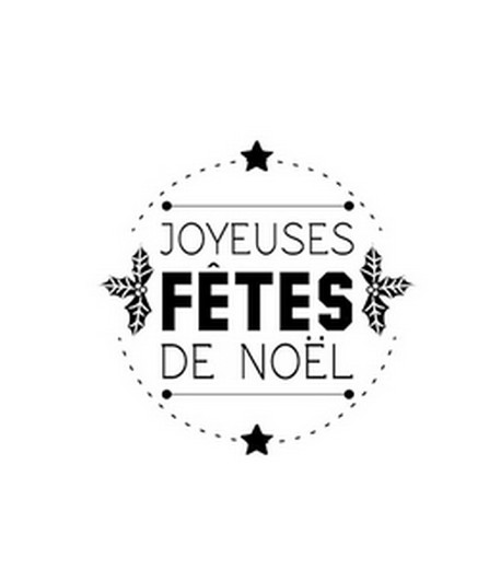 TAMPON BOIS ROND - JOYEUSES FETES DE NOEL