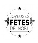TAMPON BOIS ROND - JOYEUSES FETES DE NOEL
