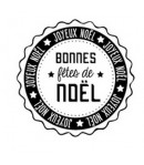 TAMPON BOIS ROND - BONNES FETES DE NOEL