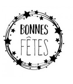 TAMPON BOIS ROND - BONNES FETES