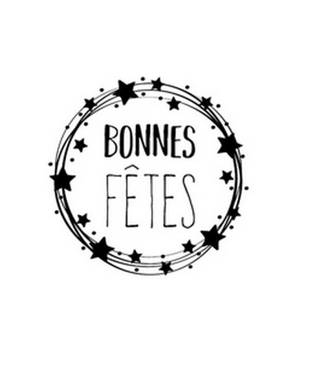 TAMPON BOIS ROND - BONNES FETES