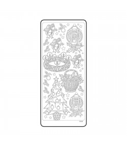 STICKERS NOEL ARGENT