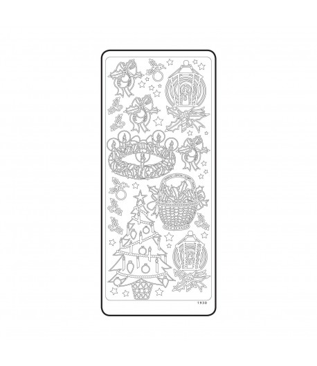 STICKERS NOEL ARGENT
