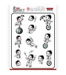 FEUILLE 3D PETIT PIERROT CIRCUS - SB10433