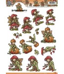 FEUILLE 3D CHAMPIGNONS HJ10301