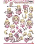 FEUILLE 3D PETITES FILLES CD10189