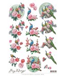 FEUILLE 3D OISEAUX EXOTIQUES CD11251