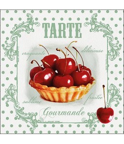 SERVIETTE COEUR OISEAUX