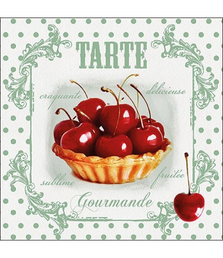 SERVIETTE COEUR OISEAUX