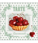 SERVIETTE COEUR OISEAUX