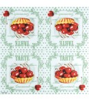 SERVIETTE COEUR OISEAUX