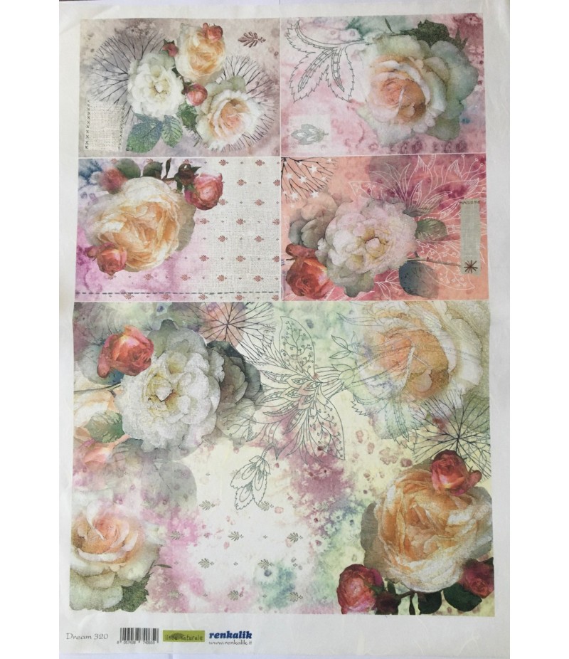 PAPIER DE RIZ DREAM 35X50 320 Doigts de Fées