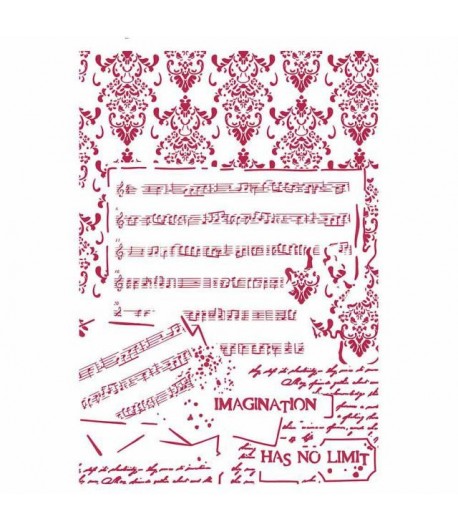 POCHOIR MUSIC 21X29.7CM KSG437