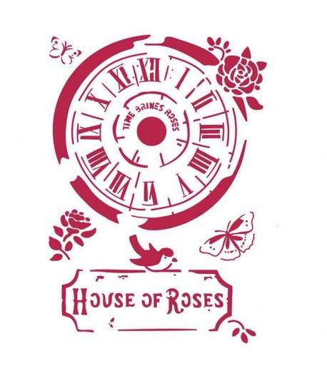 POCHOIR HOUSE OF ROSES 21X29.7CM KSG442