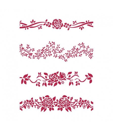 POCHOIR FLEURS 21X29.7CM KSG444