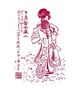 POCHOIR GEISHA 21X29.7CM KSG446