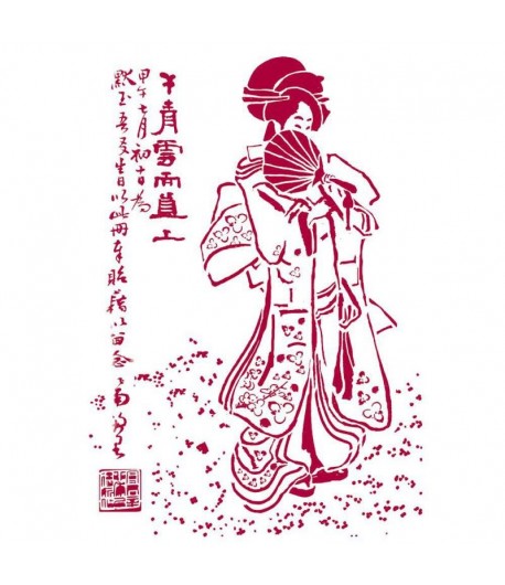 POCHOIR GEISHA 21X29.7CM KSG446