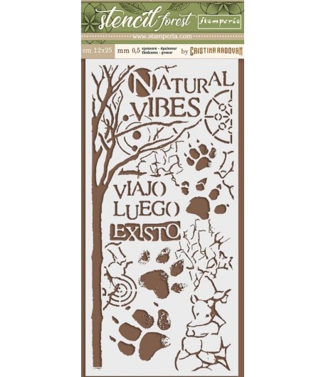 POCHOIR 12X25 EP 0.25 FOREST KSTDL31 STAMPERIA