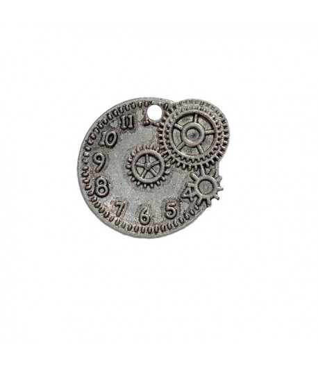 CHARM METAL ARGENTÉ - HORLOGE