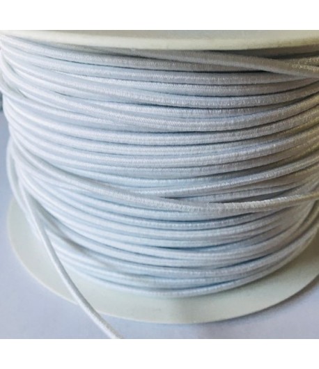 CORDON ELASTIQUE BLANC 3MM - 1M