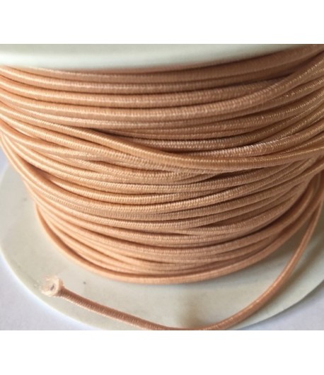 CORDON ELASTIQUE SAUMON 3MM - 1M