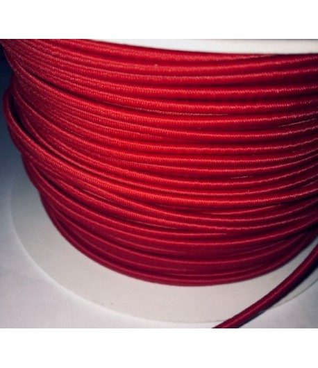 Fil élastique gainé pour bracelet 3 mm Rouge x 1 m - Perles & Co