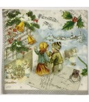 SERVIETTE COCKTAIL ENFANTS DE NOEL