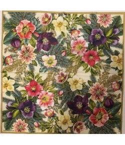 SERVIETTE COCKTAIL ROSES DE NOEL