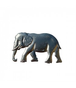 ÉLÉPHANT  EN MÉTAL ARGENTÉ -7.5 X 4.5 CM