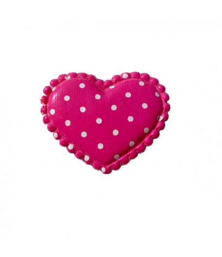 COEUR MOUSSE PLASTIFIÉ - FUCHSIA