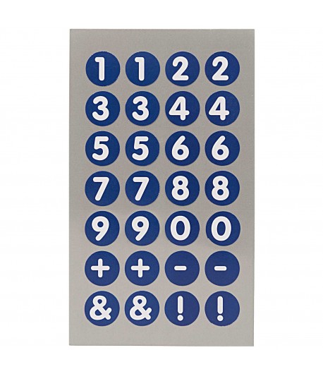STICKERS CHIFFRES ROND BLEU