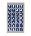 STICKERS CHIFFRES ROND BLEU