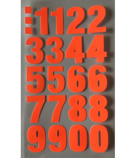 STICKERS GRANDS CHIFFRES ORANGE
