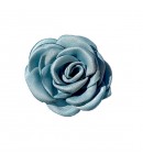 FLEUR EN TISSU SATIN - BLEU