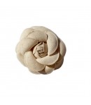 FLEUR EN TISSU SUÉDINE - BEIGE