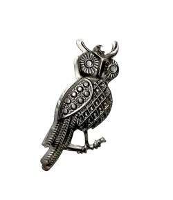 CHOUETTE EN MÉTAL ARGENTÉ