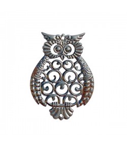 CHOUETTE EN MÉTAL ARGENTÉ
