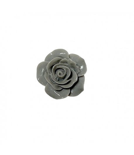 ROSE EN PLASTIQUE - GRIS