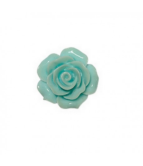 ROSE EN PLASTIQUE - BLEU/VERT