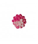 FLEUR EN PLASTIQUE - ROSE BLANC GLITTER