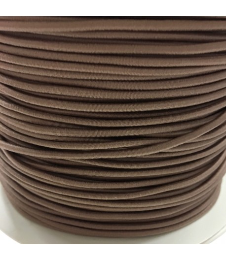 CORDON ELASTIQUE TAUPE 3MM - 1M