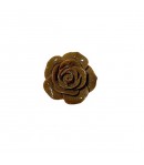 ROSE EN PLASTIQUE - MARRON FONCE 1.8CM